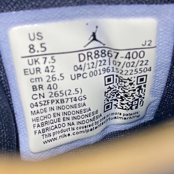 Nike Air Jordan 1 Low SE Craft Mens Basketball Shoes Blue DR8867-400 VNDS Sz 8.5 main image 5